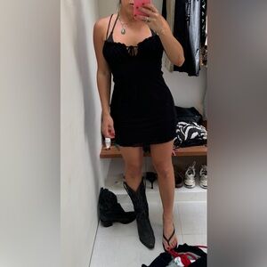 Isalis black mini dress